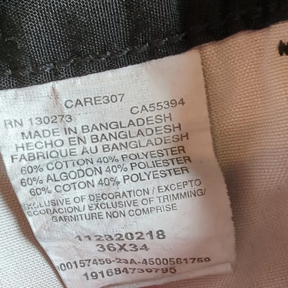 Wrangler Black Cargo Pants Durable Outdoor Style 36x34